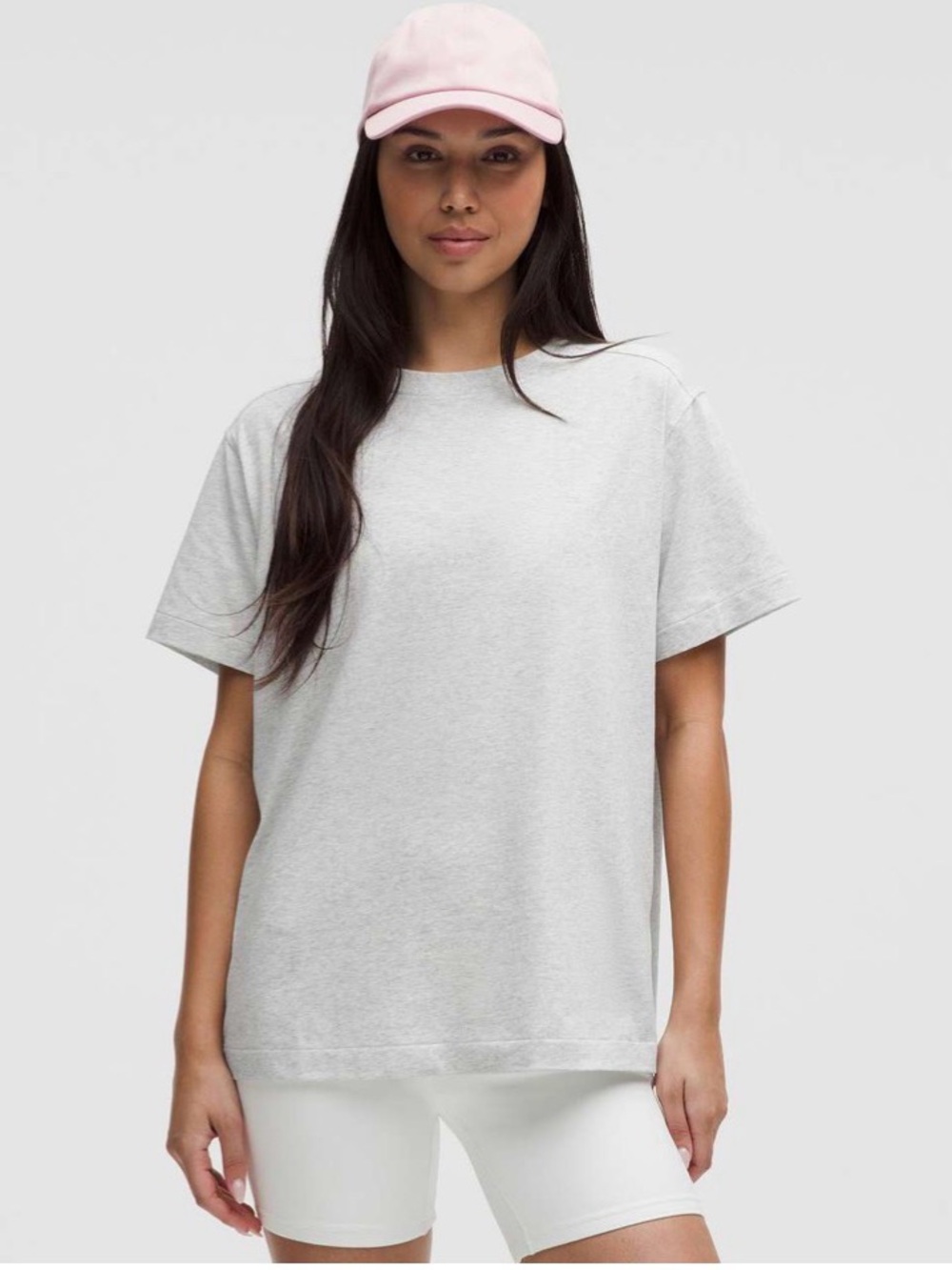 Lululemon All Yours Organic Cotton Crewneck T-Shirt -Heather Core Ultra Grey